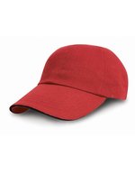 Result Headwear 6-Panel Kappe aus Heavy Cotton – Red/Black