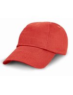 Result Headwear Junior Baumwollcap mit flachem Profil, Black One Size, RH18J – Red