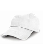 Result Headwear Junior Baumwollcap mit flachem Profil, Black One Size, RH18J – White
