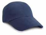 Result Headwear Junior Heavy Brushed Baumwollcap Schwarz/Navy, Black One Size, RH24J – Bild 3