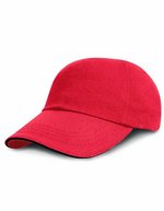 Result Headwear Heavy Brushed Baumwollkappe mit Sandwich-Schirm, Navy/Yellow One Size, RH24P – Red/Black