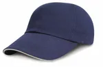 Result Headwear Junior Heavy Brushed Baumwoll-Cap schwarz, Black/Red One Size, RH24PJ – Bild 3