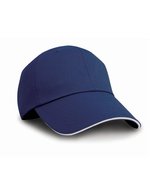 Result Headwear Herringbone Cap mit Sandwich Peak – Navy/White