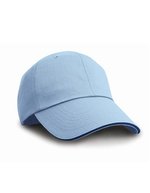 Result Headwear Herringbone Cap mit Sandwich Peak, Black/Tan One Size, RH38 – Sky/Navy