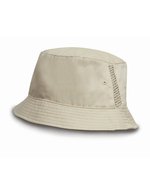 Result Headwear Waschbarer Baumwoll-Bucket Hat mit Netzpanelen – Natural