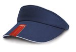 Result Headwear Herringbone Sonnenschirm-Visier mit Sandwich-Peak, Pink/White One Size, RH48 – Bild 3
