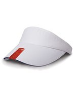 Result Headwear Herringbone Sonnenschirm-Visier mit Sandwich-Peak – White/Navy