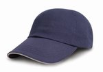 Result Headwear 5-Panel-Cap aus gebürstetem Baumwoll-Drill, Black/Red One Size, RH50 – Bild 3