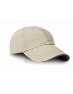 Result Headwear Washed Baumwoll-Cap mit Sandwich-Schirm – Putty/Navy