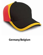 Result Headwear National Cap aus Baumwoll-Drill, England White/Red One Size, RH62 – Germany Black/Red/Yellow