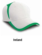 Result Headwear National Cap aus Baumwoll-Drill, England White/Red One Size, RH62 – Ireland White/Jade