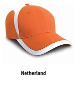 Result Headwear National Cap aus Baumwoll-Drill, England White/Red One Size, RH62 – Netherland Orange/White