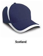 Result Headwear National Cap aus Baumwoll-Drill, England White/Red One Size, RH62 – Scotland Navy/White