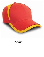 Result Headwear National Cap aus Baumwoll-Drill, England White/Red One Size, RH62 – Spain Red/Yellow