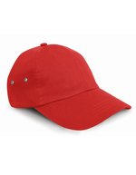 Result Headwear Plüsch-Cap mit vorgebogenem Schirm, Black Regular, RH63 – Rosso