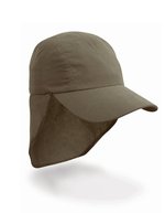 Result Headwear Legionnaires Cap mit elastischem Kordelzug – Olive Mash