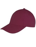 Result Headwear Memphis Gebürstete Baumwolle Cap, Black One Size, RH81 – Burgundy