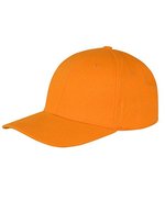 Result Headwear Memphis Gebürstete Baumwolle Cap, Black One Size, RH81 – Orange