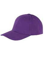 Result Headwear Memphis Gebürstete Baumwolle Cap, Black One Size, RH81 – Purple