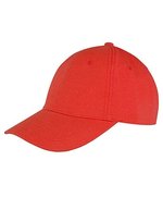 Result Headwear Memphis Gebürstete Baumwolle Cap, Black One Size, RH81 – Red