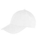 Result Headwear Memphis Gebürstete Baumwolle Cap, Black One Size, RH81 – White