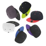 Result Headwear Bronx Original Flat Peak Snapback Cap, Black/Azure One Size, RH82 – Bild 6