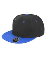 Result Headwear Bronx Original Flat Peak Snapback Cap, Black/Azure One Size, RH82 – Bild 2