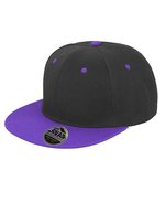 Result Headwear Bronx Original Flat Peak Snapback Cap, Black/Azure One Size, RH82 – Noir/Violet