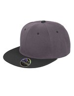Result Headwear Bronx Original Flat Peak Snapback Cap, Black/Azure One Size, RH82 – Chine Gris/Noir