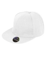 Result Headwear Bronx Snapback Cap mit flachem Schirm, Black One Size, RH83 – Blanc
