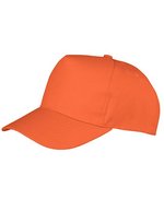 Result Headwear Boston Printers Cap mit Klettverschluss, Black One Size, RH84 – Arancione