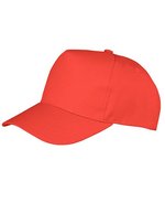 Result Headwear Boston Printers Cap mit Klettverschluss, Black One Size, RH84 – Rosso