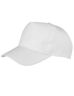 Result Headwear Boston Printers Cap mit Klettverschluss, Black One Size, RH84 – Bianco