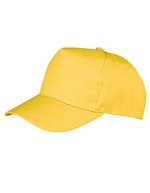 Result Headwear Boston Printers Cap mit Klettverschluss, Black One Size, RH84 – Giallo