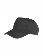 Result Headwear Junior Boston Cap mit Klettverschluss – Black