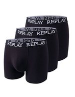 Replay Boxer Shorts 3er-Pack Baumwolle für Herren – Black/Black/Black
