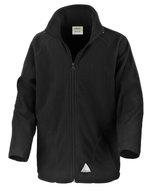 Result Core Junior Microfleece Jacke mit Reißverschluss – Black
