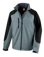 Result Work-Guard Wasserdichte Softshell-Jacke mit Kapuze – Grey/Black