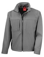 Result Klassische Softshell-Jacke mit Microfleece – Workguard Grey