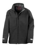 Result Junior Softshell Jacke mit Fleece-Innenschicht – Black