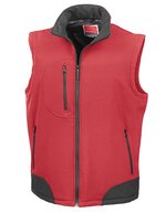 Result 3-lagige Soft Shell Weste mit Fleece – Red/Black