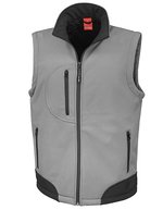 Result 3-lagige Soft Shell Weste mit Fleece – Workguard Grey/Black