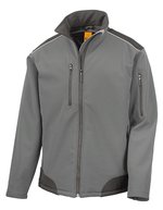 Result Work-Guard Ripstop Softshell Jacke mit Cordura-Verstärkungen – Grey/Black