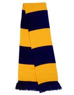 Result Winter Essentials Team Schal mit Fransen und Streifen – Navy/Gold