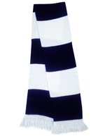 Result Winter Essentials Team Schal mit Fransen und Streifen, Black/Gold One Size, RT146X – White/Navy