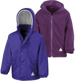 Result Wendbare Fleecejacke für Kinder, wasserdicht, Black/Grey XL (11-12), RT160Y – Bild 3