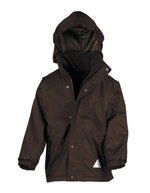Wendbare Fleecejacke für Kinder, wasserdicht – Brown/Brown