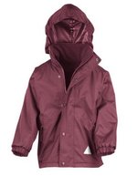 Wendbare Fleecejacke für Kinder, wasserdicht – Burgundy/Burgundy