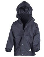 Wendbare Fleecejacke für Kinder, wasserdicht – Navy/Navy