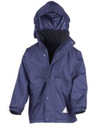 Result Wendbare Fleecejacke für Kinder, wasserdicht, Black/Grey XL (11-12), RT160Y – Reale/Blu navy